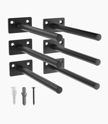 LEOPO Black 6 inch Floating Shelf Bracket （4/6/8/12/16/18/20/24/32 Pack）