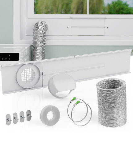 Dryer Vent Window Kit with Dryer Exhaust Hose