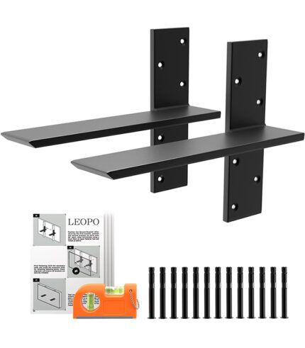 LEOPO 12 Inch Free Hanging T Shelf Bracket
